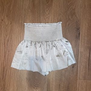 Natural Life Silver Satin Mini Skort